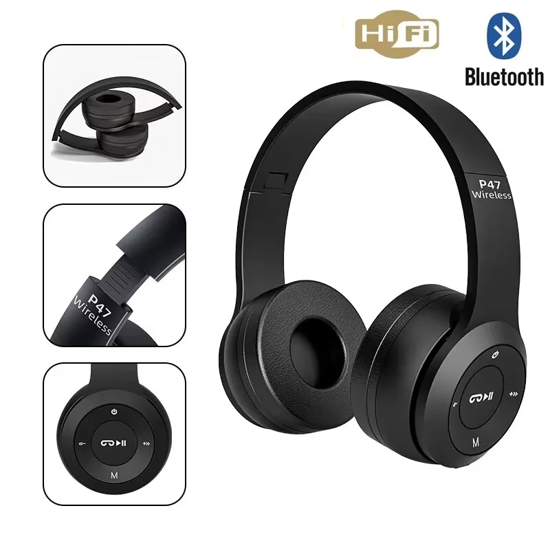 HIFI Stereo Earphone Bluetooth - Bluetooth Headset On Ear ulasan dan harga