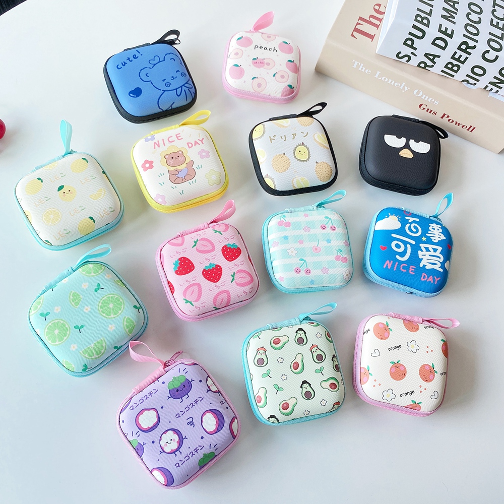 Cartoon Mini Zipper Hard Headp - Headphone Case Hard ulasan dan harga