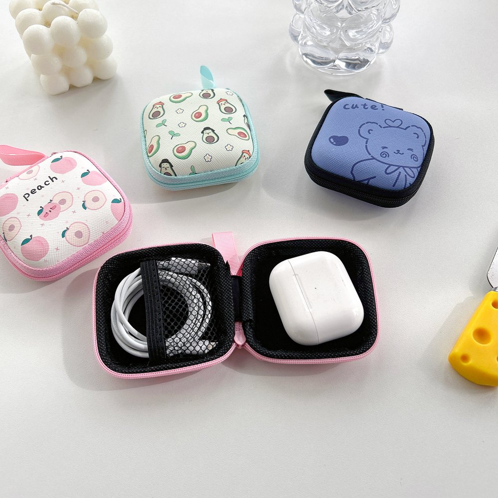 Cartoon Mini Zipper Hard Headp - Headphone Case Hard ulasan dan harga